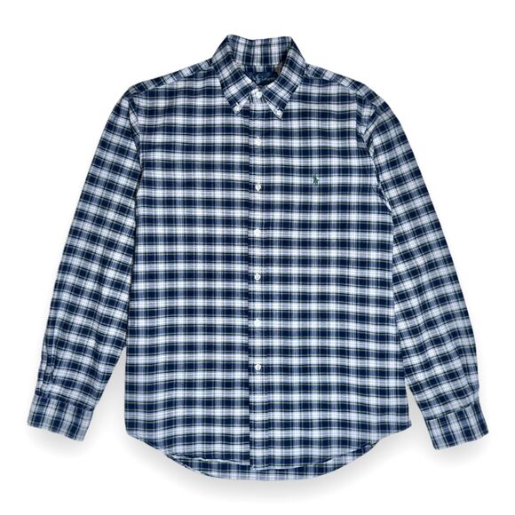 Vintage Y2K Polo Ralph Lauren Custom Fit Plaid Button Down Shirt M - Picture 1 of 10